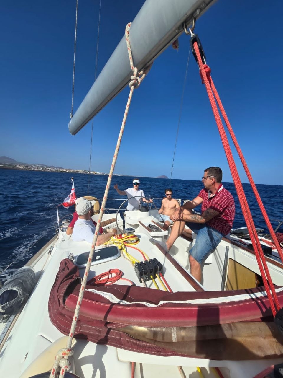 Power course practical — aboard YOLO, Atlantic Ocean, Tenerife